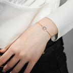 [Clover Jewelry]Funkelnde Halskette in Augenform