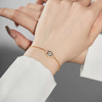 [Clover Jewelry]Funkelnde Halskette in Augenform