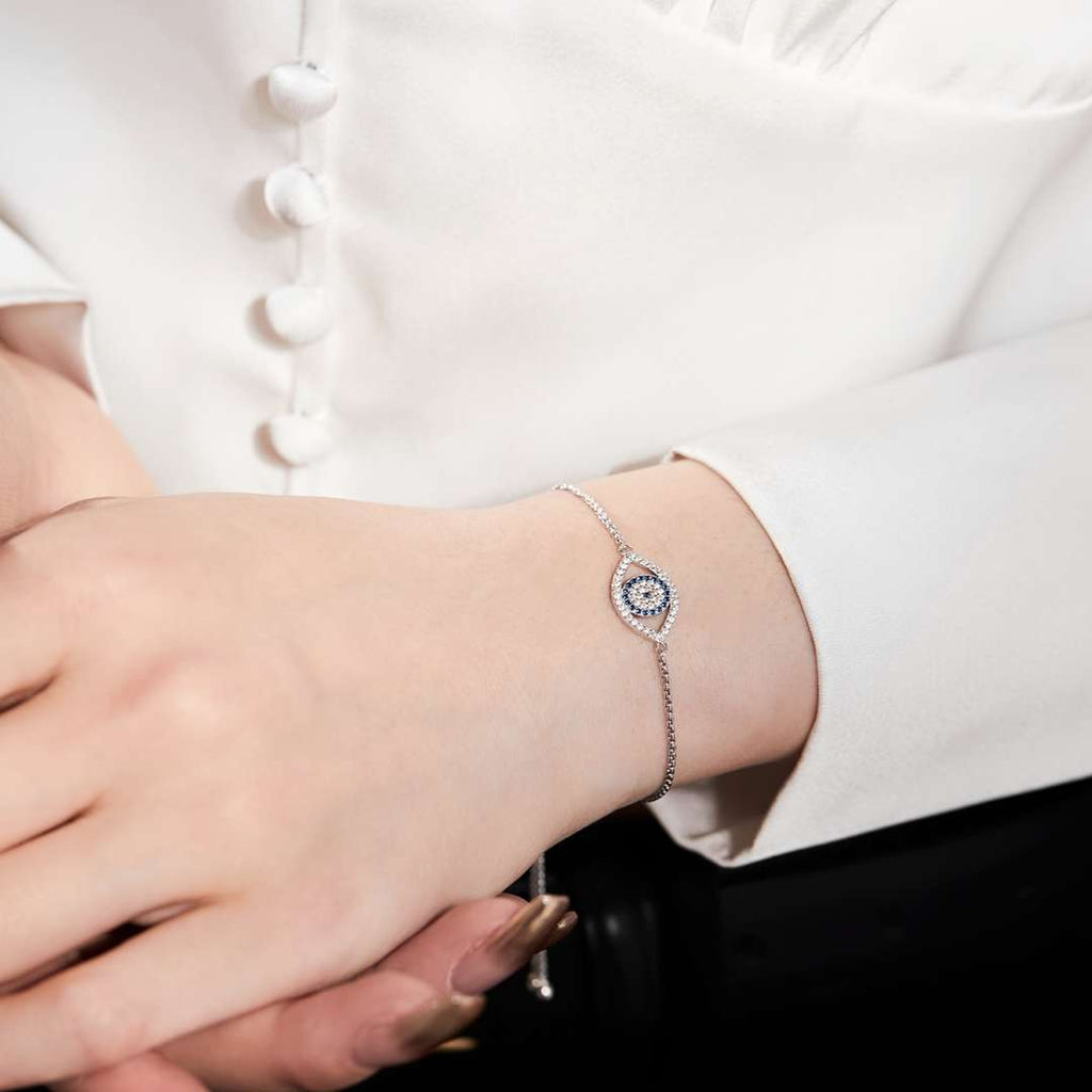 [Clover Jewelry]Funkelnde Halskette in Augenform