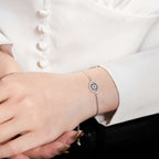 [Clover Jewelry]Funkelnde Halskette in Augenform