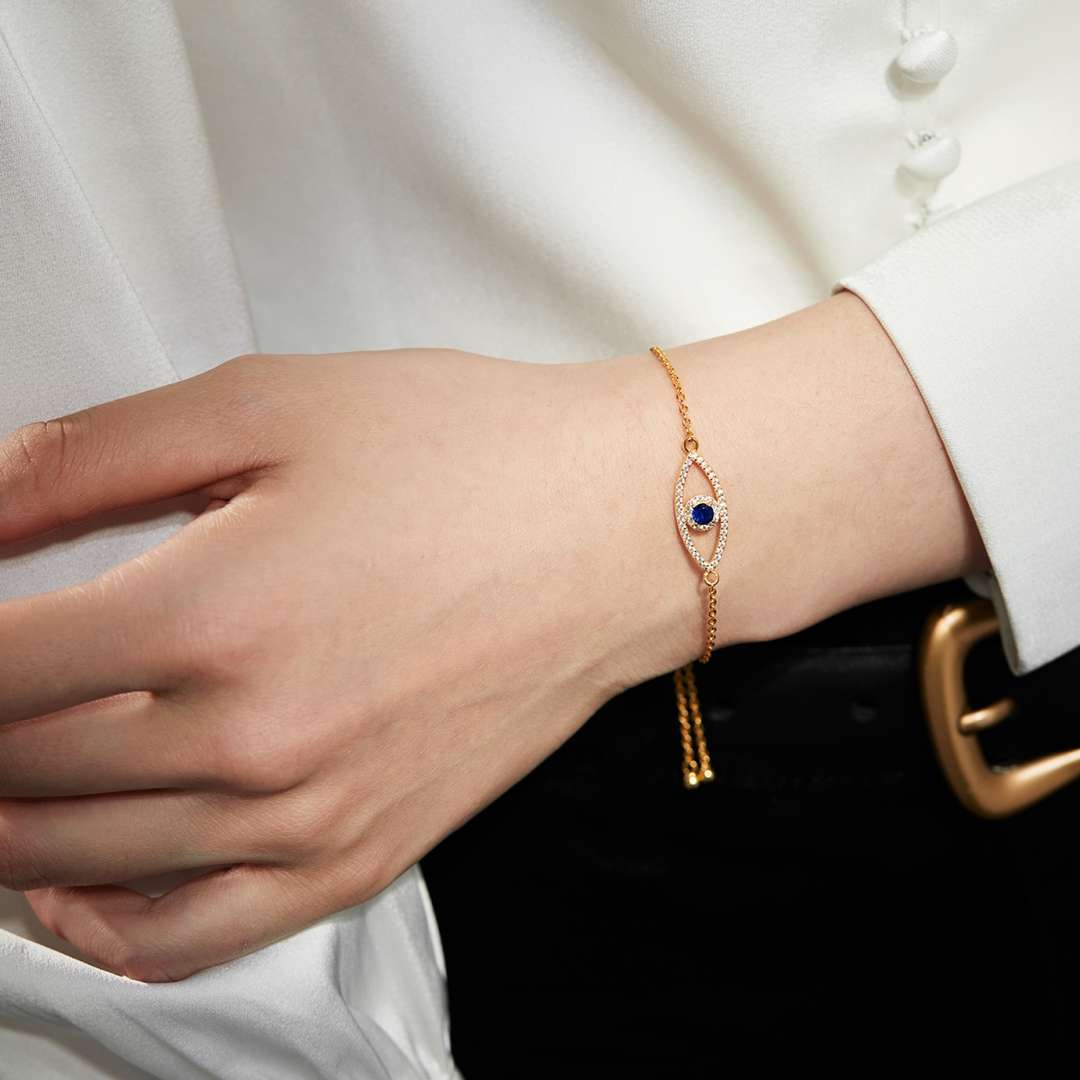 [Clover Jewelry]デビルズアイ ホロウデザイン ブレスレット