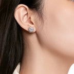 [Clover Jewelry]Funkelnde herzförmige Liebhaber-Ohrringe