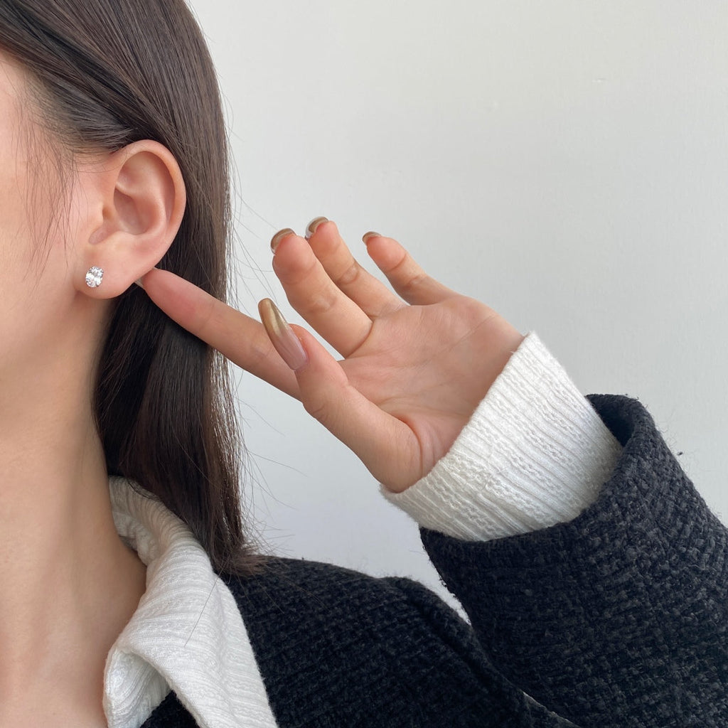 [Clover Jewelry]Ovale klassische würdevolle elegante Ohrringe