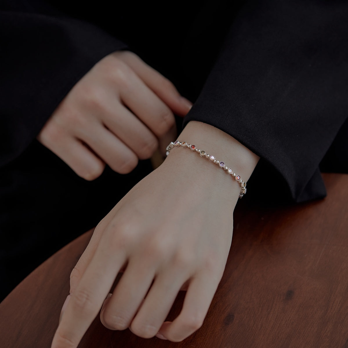 [Clover Jewelry]Funkelndes exquisites Armband mit Rundschliff für Partys