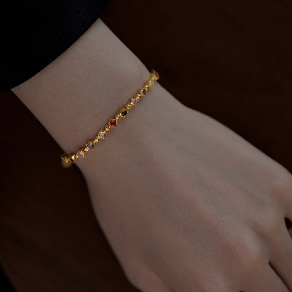[Clover Jewelry]Funkelndes exquisites Armband mit Rundschliff für Partys