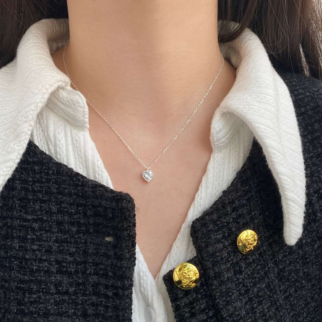 [Clover Jewelry]Aufwendige Herzkette