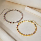 [Clover Jewelry]Funkelndes exquisites Armband mit Rundschliff für Partys