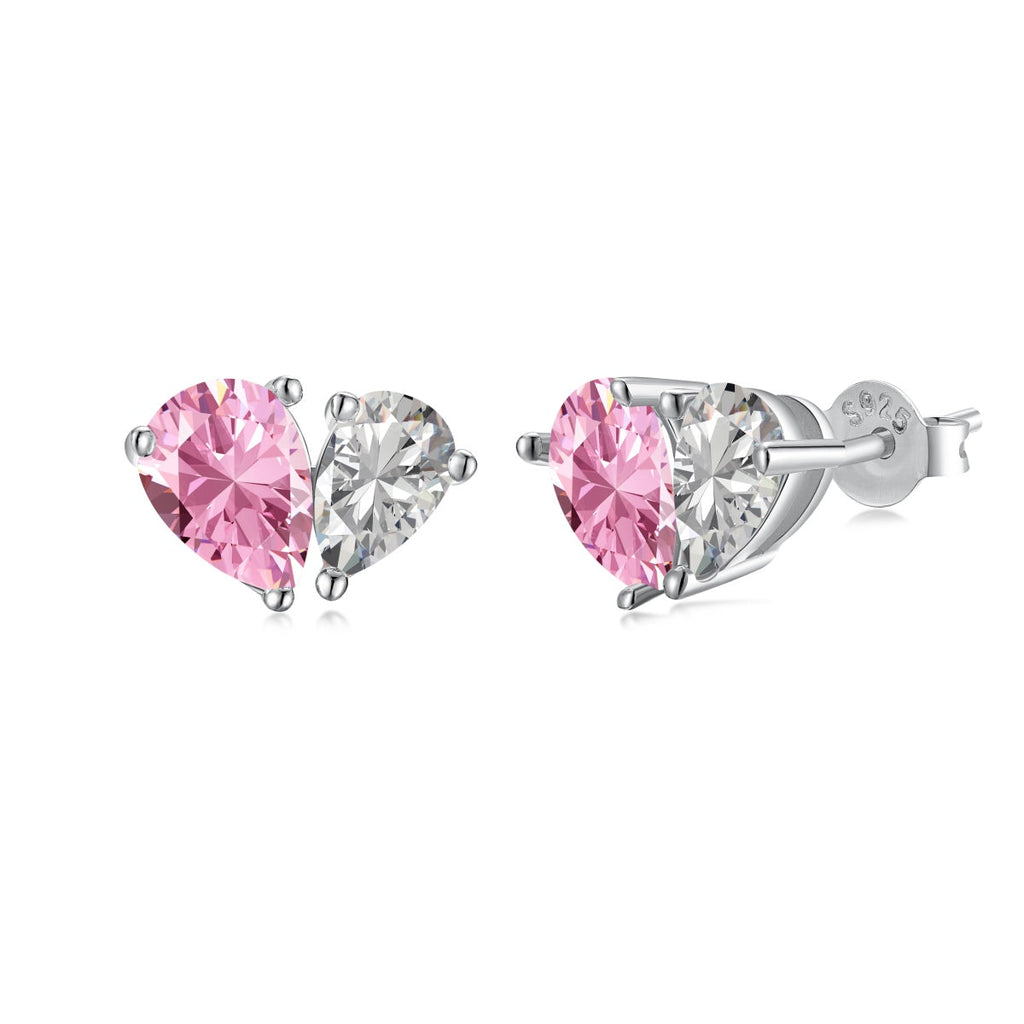 [Clover Jewelry]Dazzling Elegant Heart Cut Lover Earrings