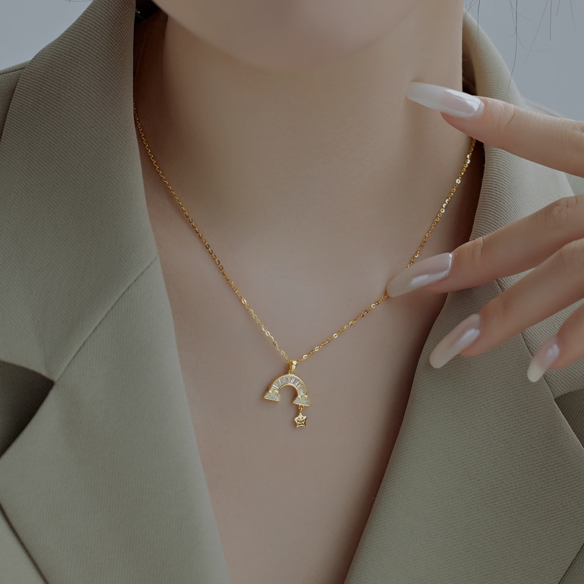[Clover Jewelry]Unique Rainbow Star Necklace