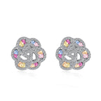 [Clover Jewelry]Exquisite Flower Shape Daily Earrings