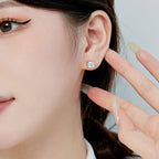 [Clover Jewelry]1,0 Karat Radiant Princess Cut Hochzeits-Ohrringe