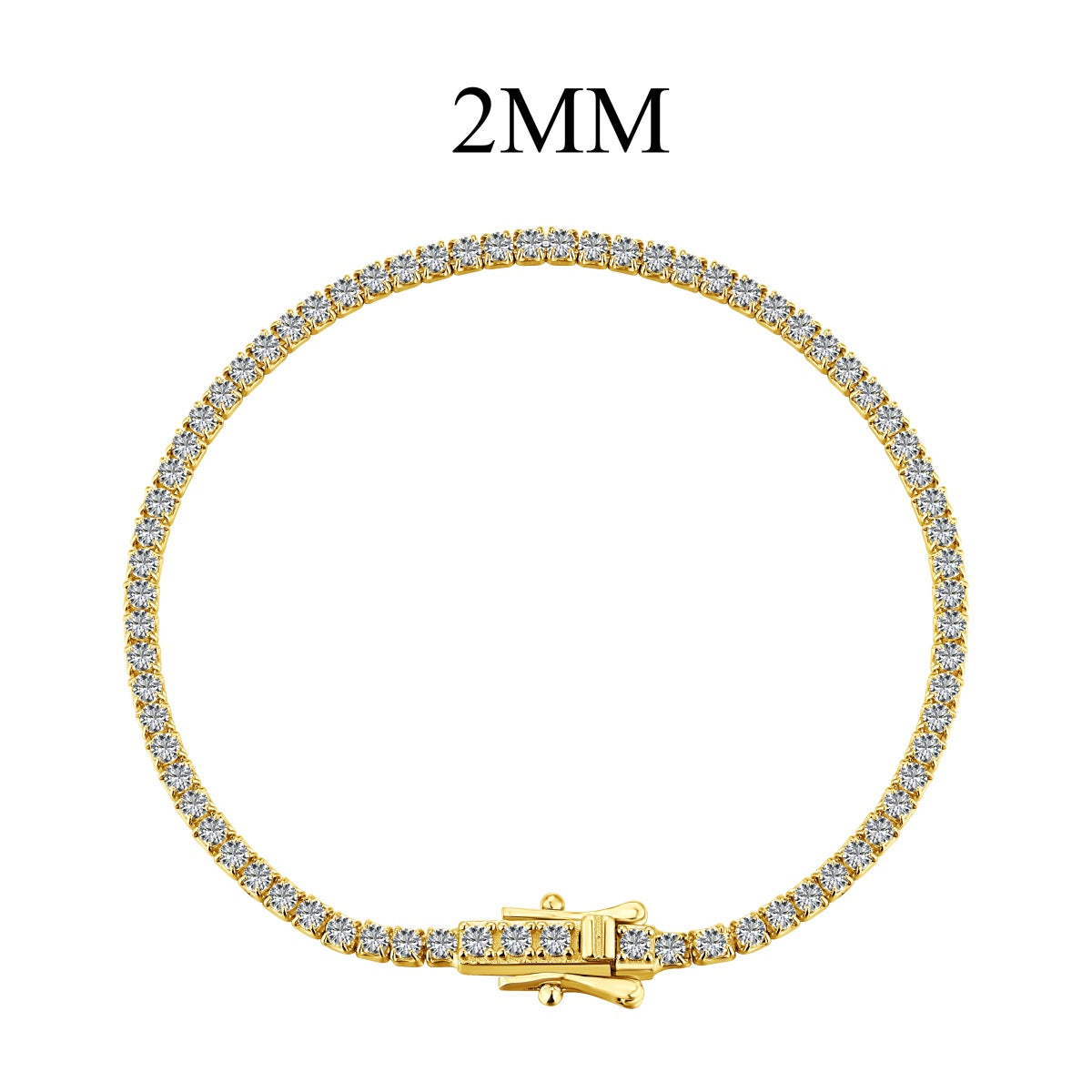 [Clover Jewelry]Strahlendes, farbenfrohes, rund geschliffenes Party-Armband