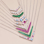 [Clover Jewelry]Funkelnde Regenbogenkette