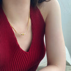 [Clover Jewelry]Zarte runde Tennis Halskette