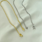 [Clover Jewelry]Zarte runde Tennis Halskette