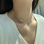 [Clover Jewelry]Zarte runde Tennis Halskette