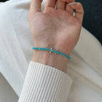 [Clover Jewelry]Zierliches bezauberndes Tennisarmband mit runden Steinen