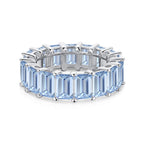 [Clover Jewelry]0.75 Karat Eleganter Tennisring mit Smaragdschliff