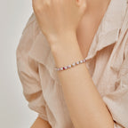 [Clover Jewelry]Strahlendes, farbenfrohes, rundes Alltagsarmband