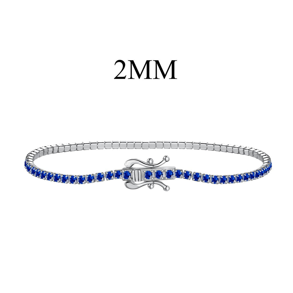 [Clover Jewelry]Strahlendes, farbenfrohes, rund geschliffenes Party-Armband