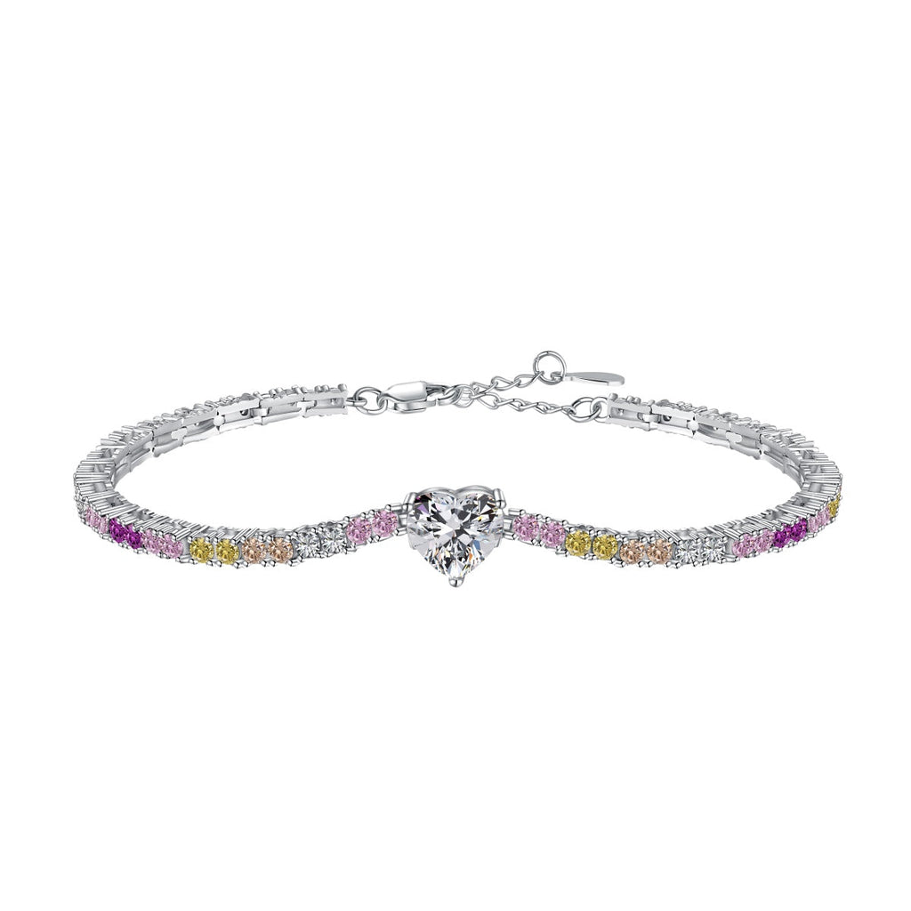 [Clover Jewelry]Delicate Romantic Heart Shape Lover Bracelet