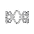 [Clover Jewelry]Hohles Design Vierblättriges Kleeblatt Ring