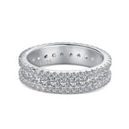 [Clover Jewelry]Delicate Colorful Round Cut Daily Ring