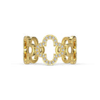 [Clover Jewelry]Hohles Design Vierblättriges Kleeblatt Ring
