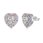 [Clover Jewelry]Funkelnde herzförmige Liebhaber-Ohrringe