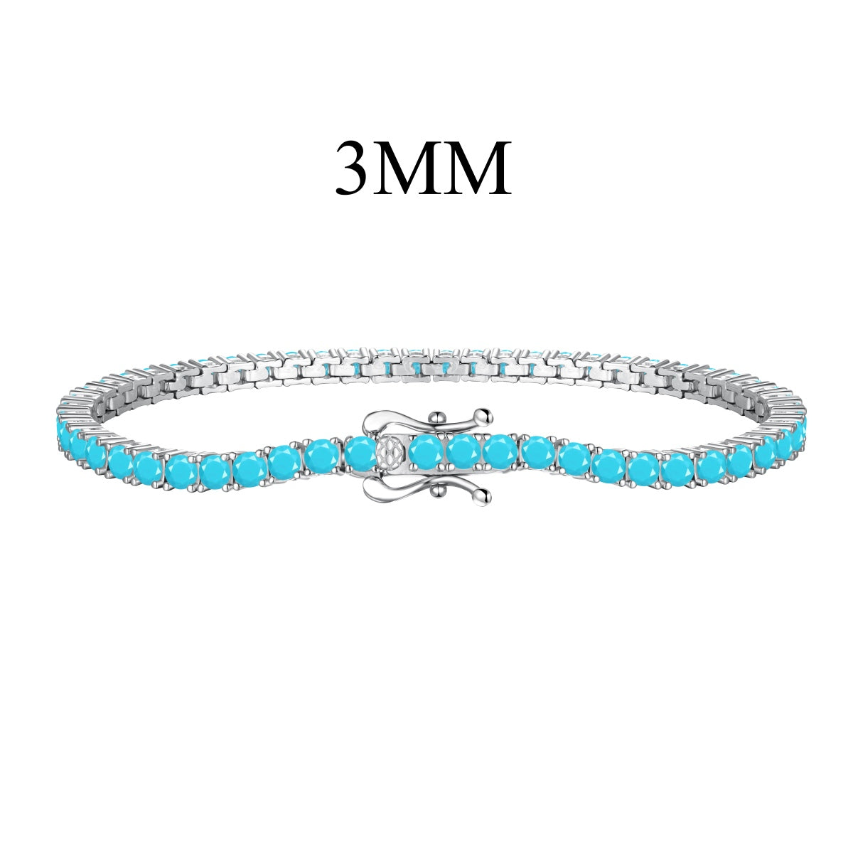 [Clover Jewelry]Zierliches bezauberndes Tennisarmband mit runden Steinen