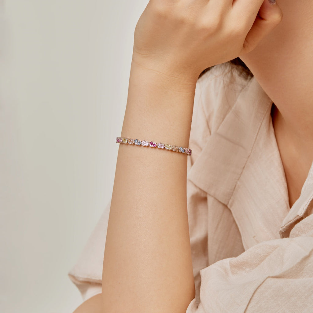 [Clover Jewelry]Aufwendiges buntes Armband in Blumenform für Partys
