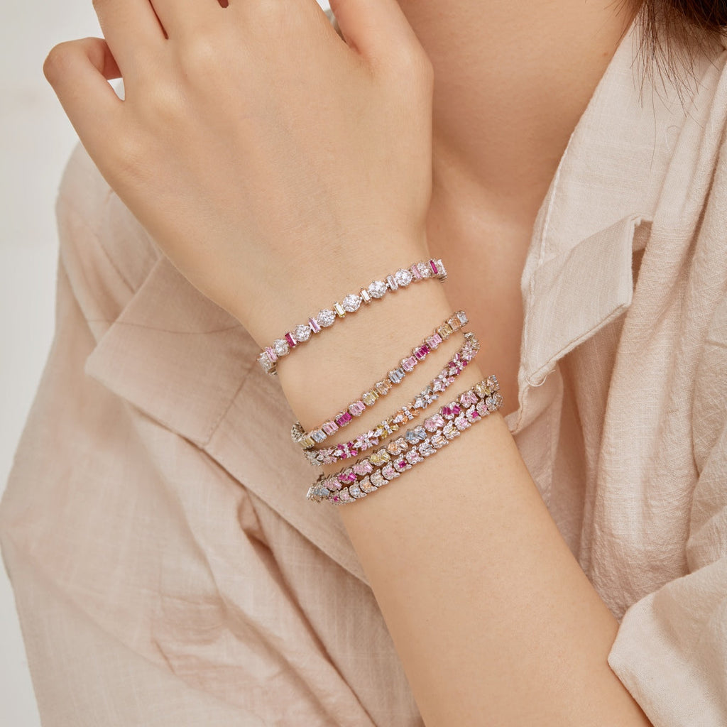 [Clover Jewelry]Aufwendiges buntes Armband in Blumenform für Partys