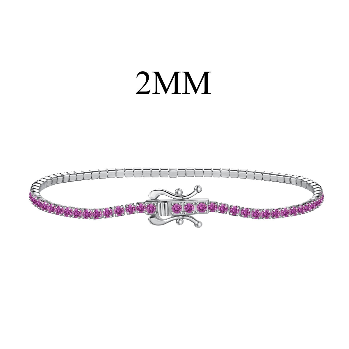 [Clover Jewelry]Strahlendes, farbenfrohes, rund geschliffenes Party-Armband