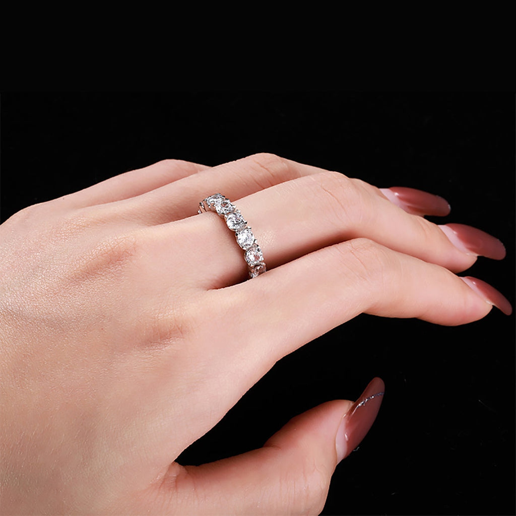 [Clover Jewelry]エタニティ ラウンドカット テニスリング