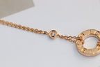 [Clover Jewelry]LOVE NECKLACE ADJUSTABLE ROSE GOLD 2 DIAMOND