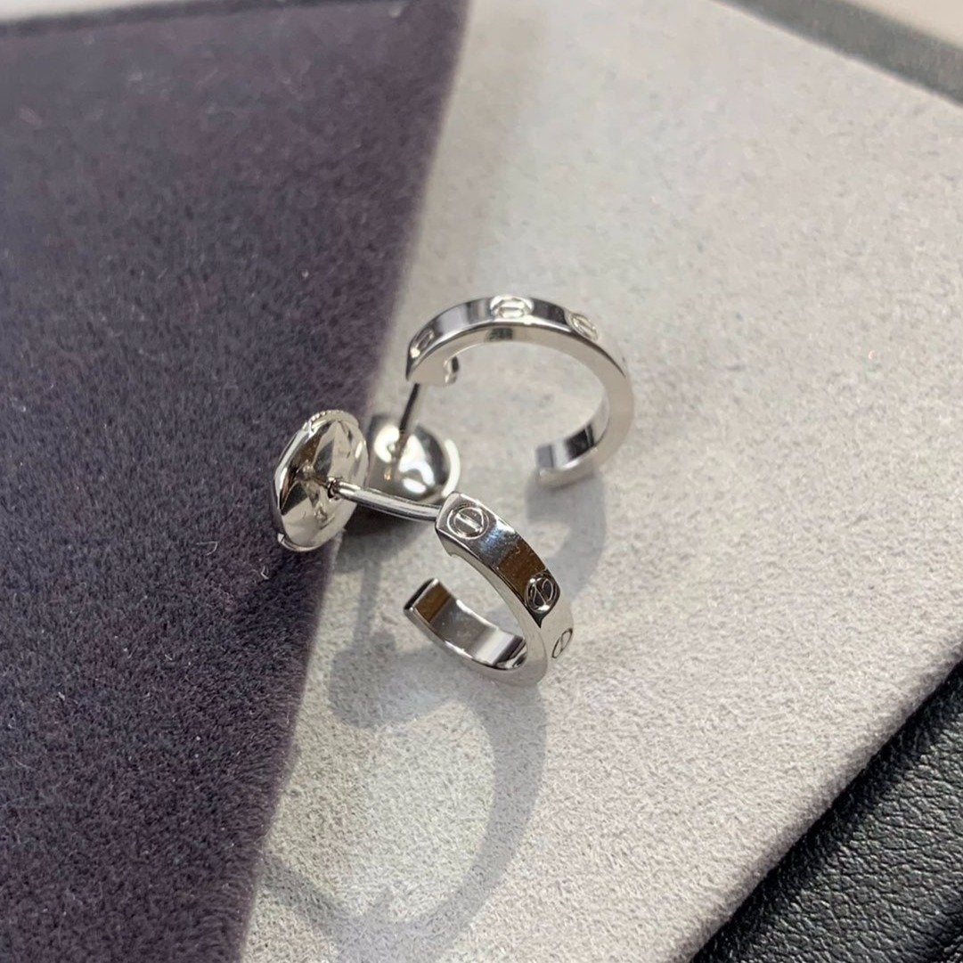[Clover Jewelry]LOVE EARRINGS 2.65MM SILVER