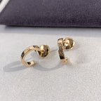 [Clover Jewelry]LOVE EARRINGS 2.65MM PINK GOLD