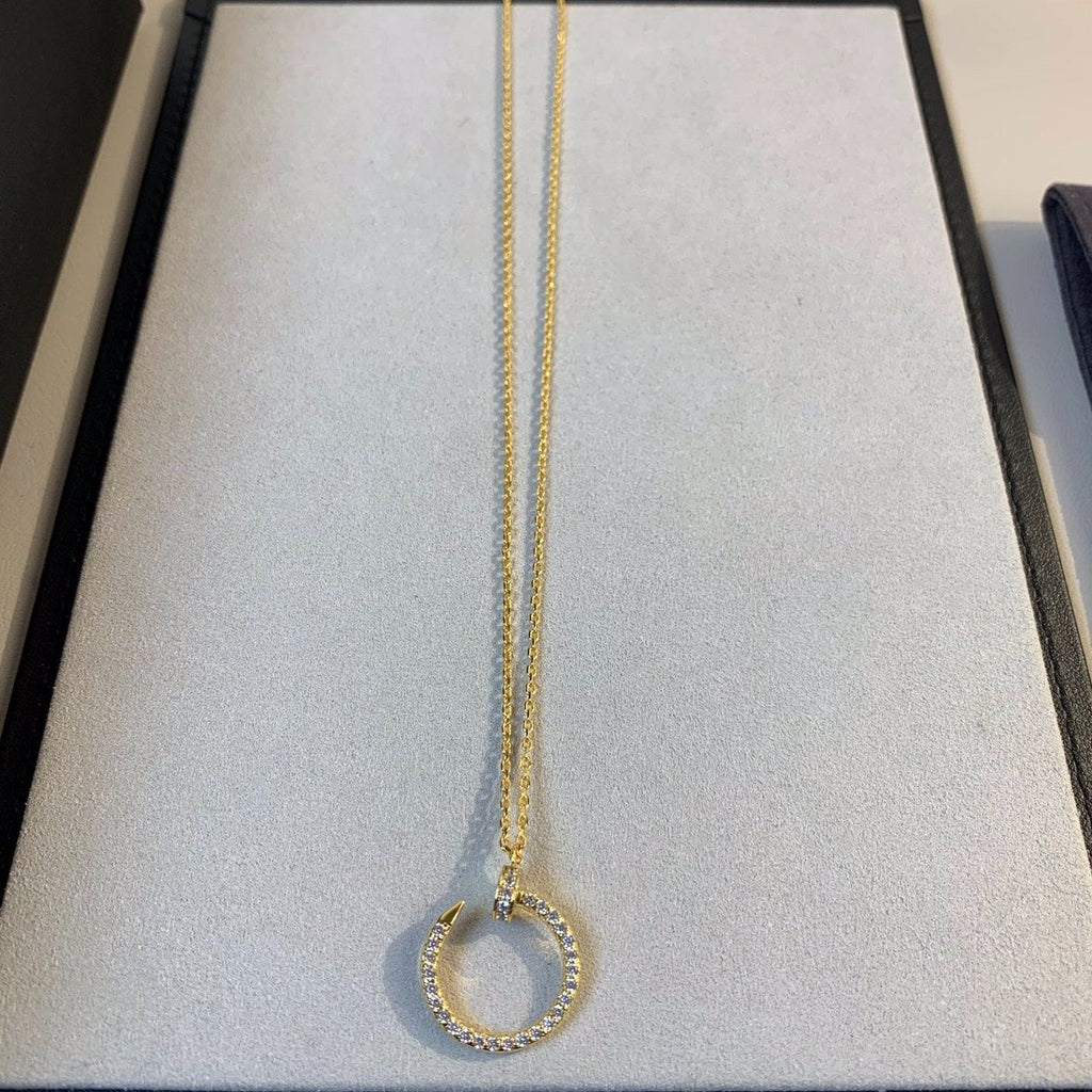 [Clover Jewelry]JUSTE NECKLACE GOLD DIAMONDS