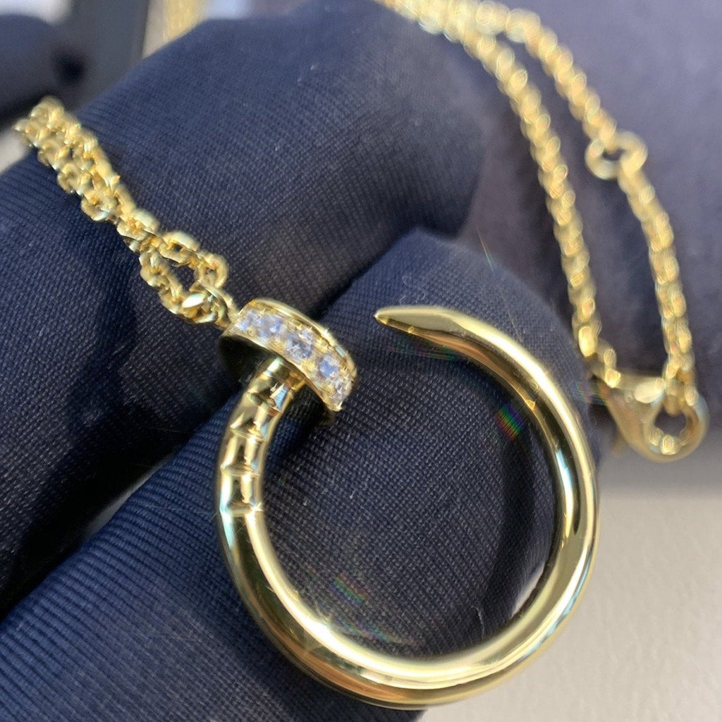 [Clover Jewelry]JUSTE NECKLACE GOLD DIAMONDS