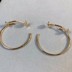 [Clover Jewelry]JUSTE EARRINGS GOLD DIAMONDS 1.8MM