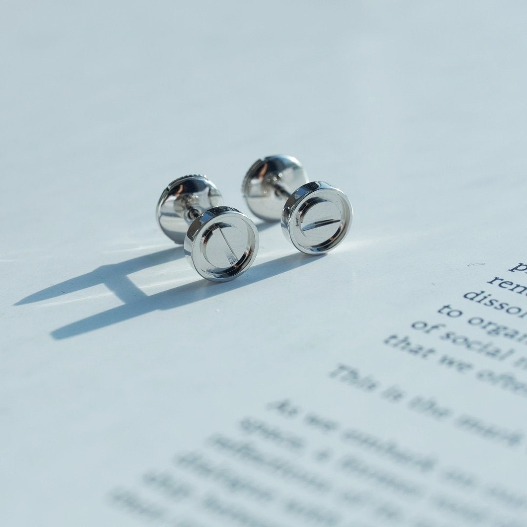 [Clover Jewelry]LOVE EARRINGS SILVER 10MM