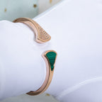 [Clover Jewelry]DREAM BRACELET OPEN MALACHITE PINK GOLD