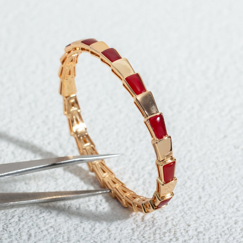 [Clover Jewelry]SERPENTI BRACELET PINK GOLD RUBELLITE