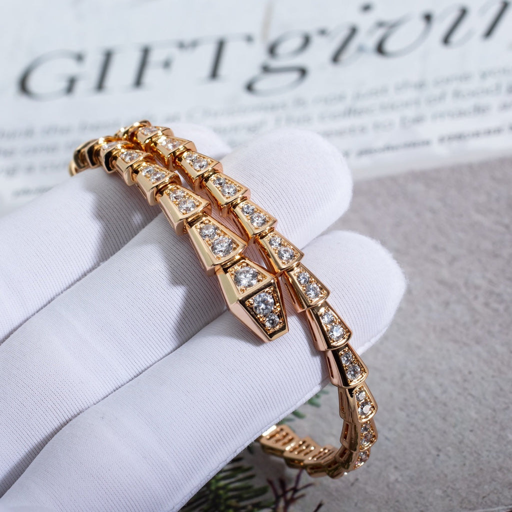 [Clover Jewelry]SERPENTI BRACELET 6.8MM PINK GOLD DIAMOND