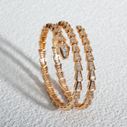 [Clover Jewelry]SERPENTI BRACELET PINK GOLD DIAMOND DOUBLE ROW