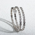 [Clover Jewelry]SERPENTI BRACELET SILVER DIAMOND DOUBLE ROW