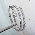 [Clover Jewelry]SERPENTI BRACELET SILVER DIAMOND DOUBLE ROW