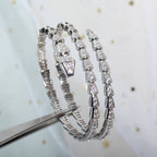 [Clover Jewelry]SERPENTI BRACELET SILVER DIAMOND DOUBLE ROW
