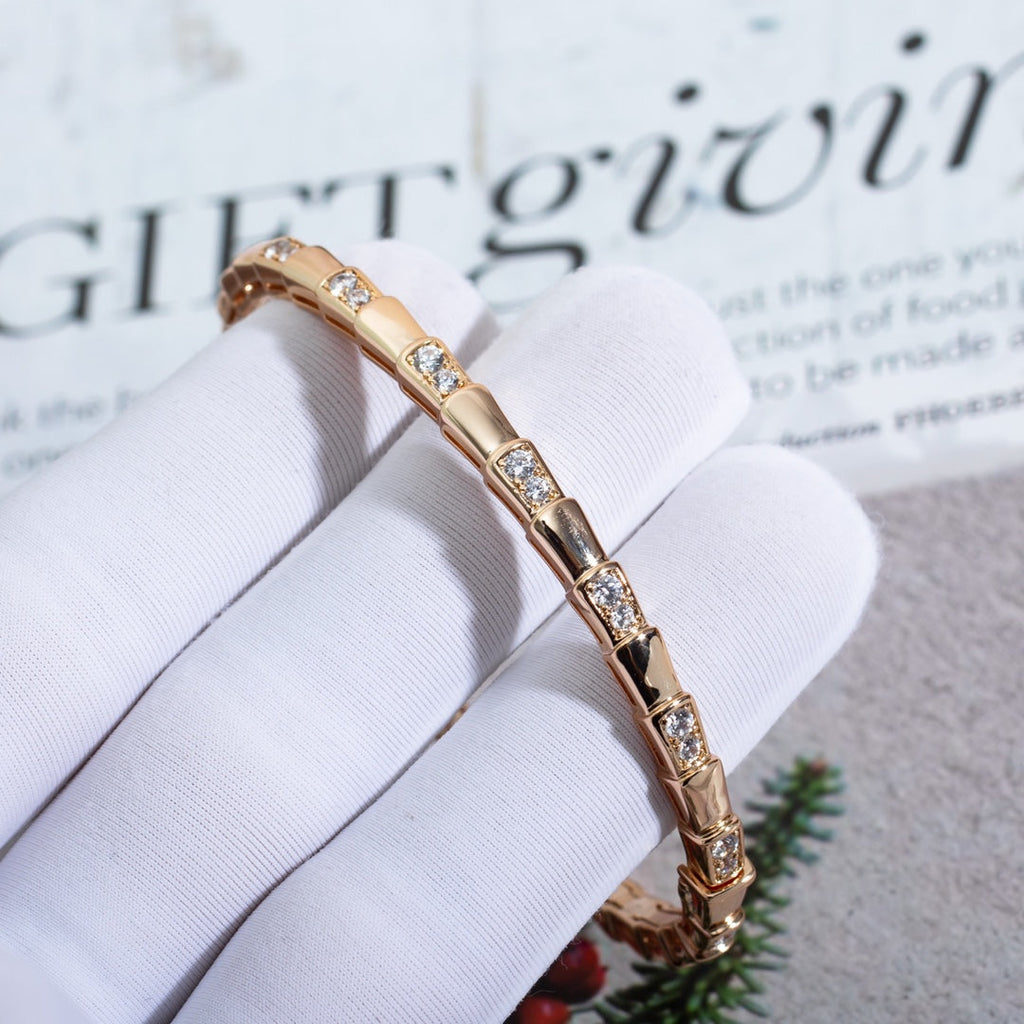 [Clover Jewelry]SERPENTI BRACELET PINK GOLD DIAMOND