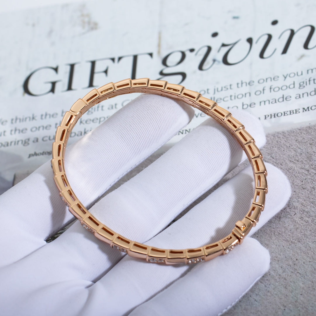 [Clover Jewelry]SERPENTI BRACELET PINK GOLD DIAMOND